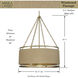 Windward Passage 6 Light 26.5 inch Soft Brass Pendant Ceiling Light