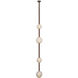 Anne-Marie Barton Dune LED 8 inch Russet Suede and Mottled Pewter Belted Light Ceiling Light