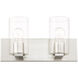 Zurich 2 Light 15 inch Brushed Nickel Vanity Sconce Wall Light
