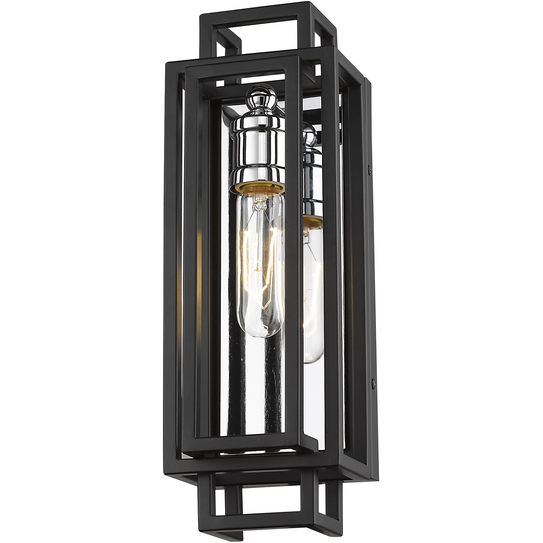 Titania 1 Light 4.75 inch Black and Chrome Wall Sconce Wall Light