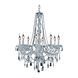 Verona 8 Light 28 inch Chrome Dining Chandelier Ceiling Light in Clear, Royal Cut