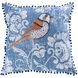 Paloma 20 X 5.5 inch Blue with White Accent Pillow