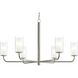 Mack 6 Light 34 inch Brushed Nickel Chandelier Ceiling Light