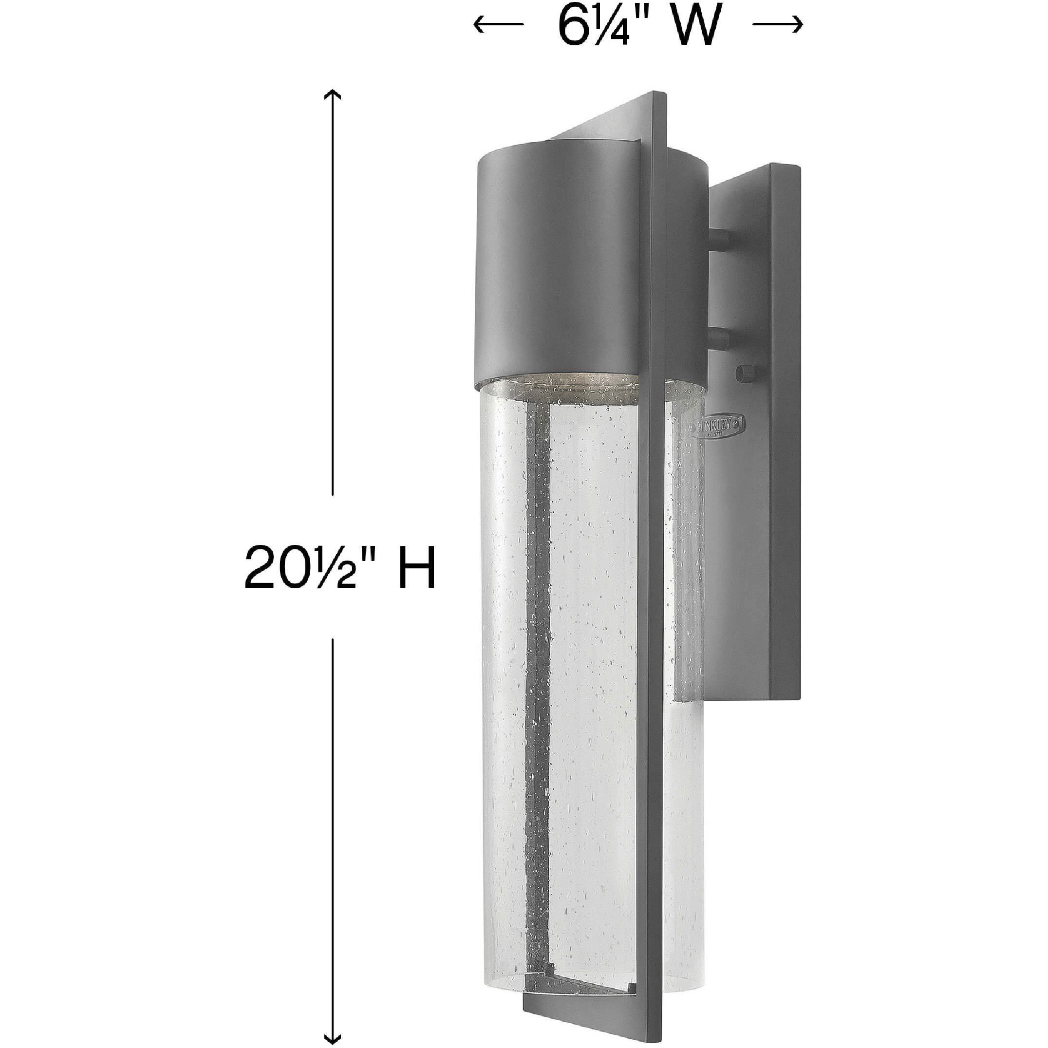 Shelter LED 21 inch Hematite Outdoor Wall Mount Lantern, Medium