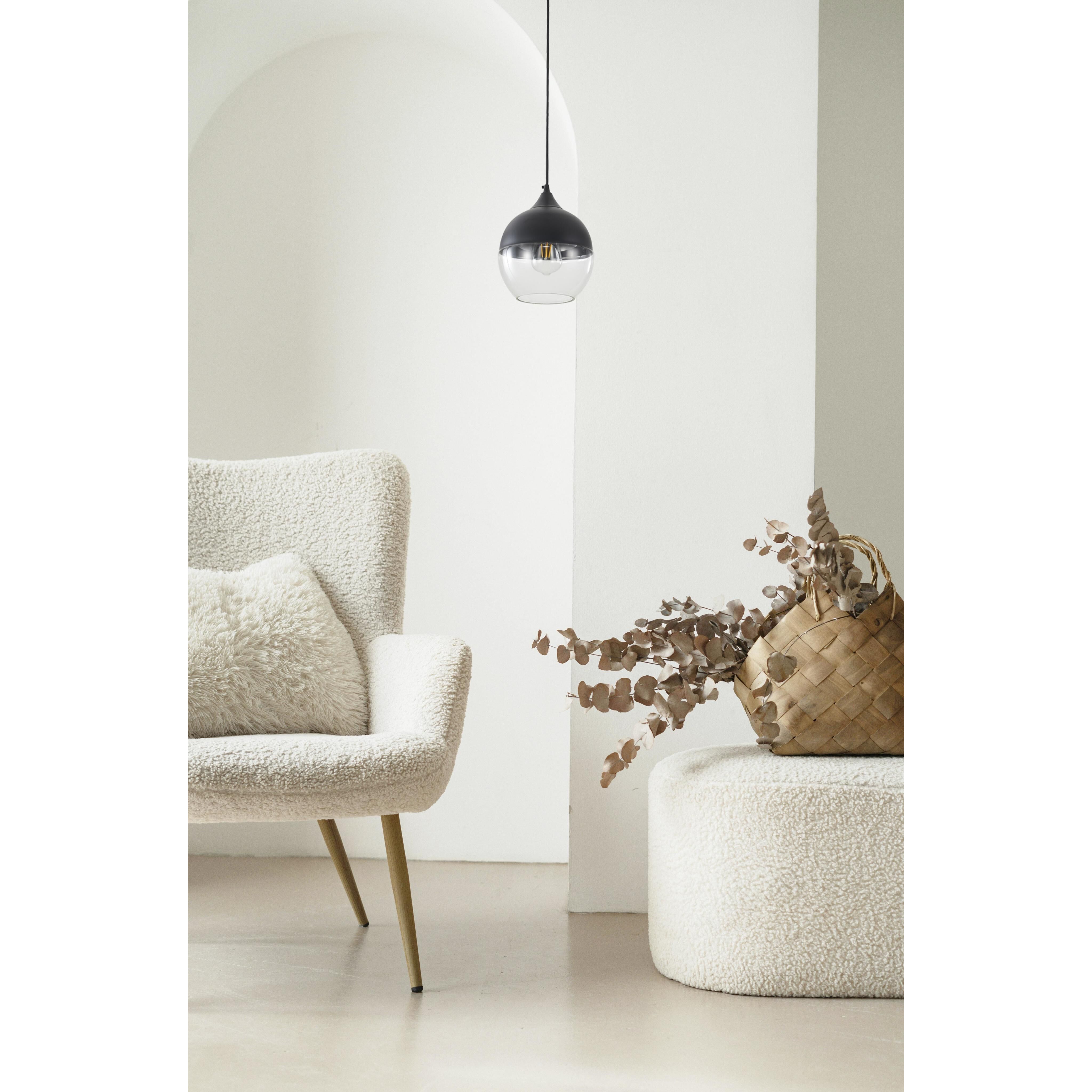 Du Series Pendant Ceiling Light, Round Black