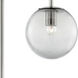 Lencho 57.75 inch 25 watt Brushed Nickel Floor Lamp Portable Light in Brushed Nickel / Smoke