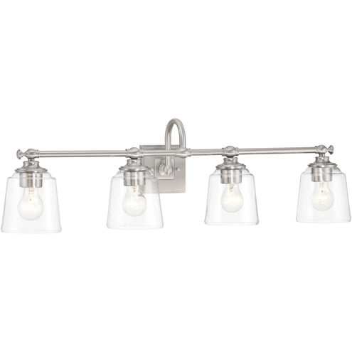 Antonia 4 Light 35 inch Brushed Nickel Bath Vanity Light Wall Light