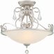 Ashton 3 Light 16.5 inch Olde Silver Semi Flush Ceiling Light in Clear Hand Cut
