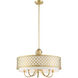 Arabesque 6 Light 24 inch Soft Gold Pendant Chandelier Ceiling Light