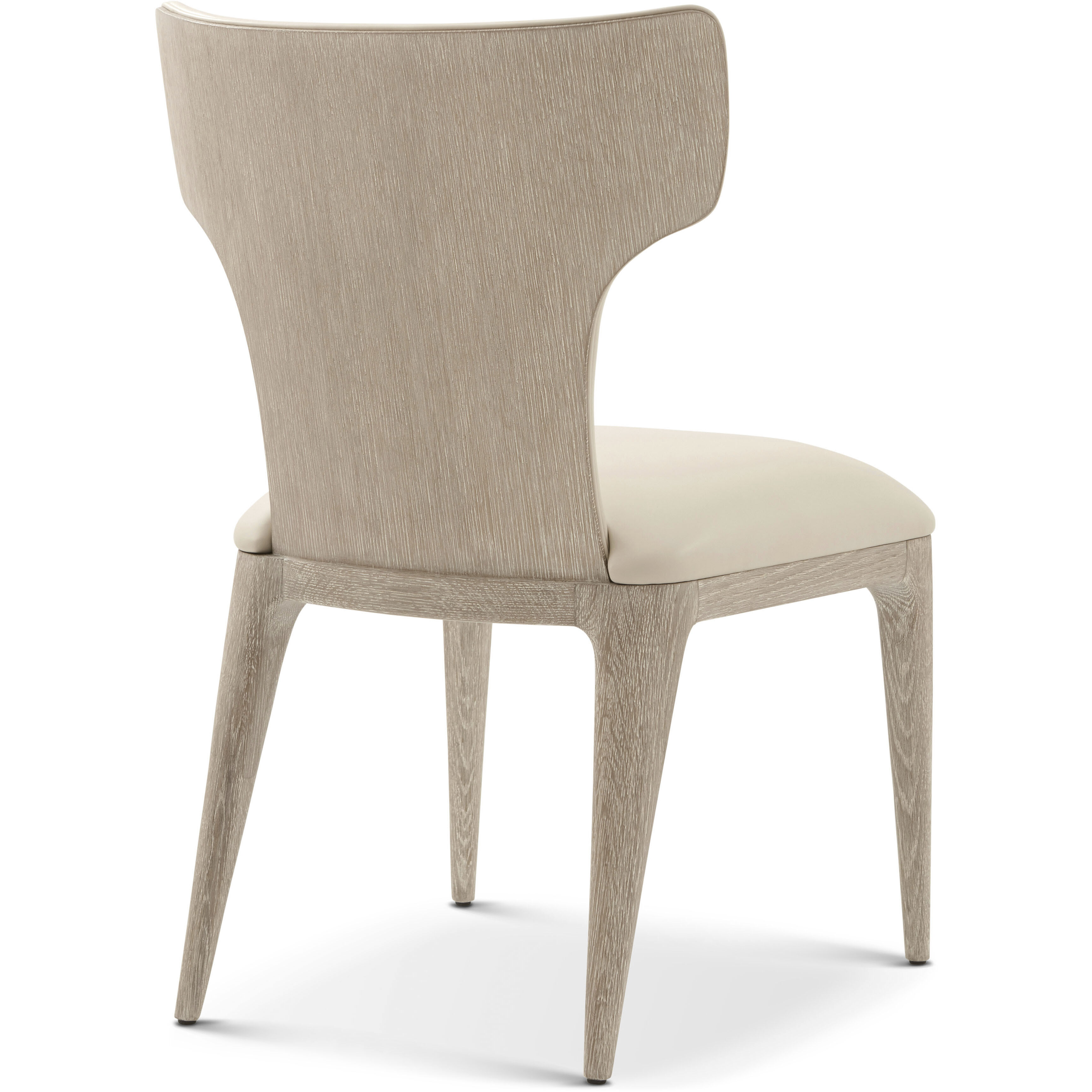 Repose Grey Oak Dining Side Chair, Wooden, Upholstered