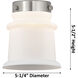 Nouveau 2 Canton 1 Light 5.25 inch Brushed Satin Nickel Mini Pendant Ceiling Light in Incandescent, Seedy
