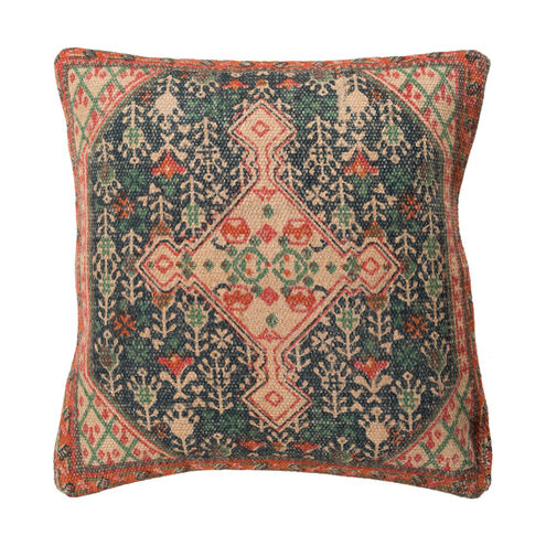 Shadi 22 X 22 inch Khaki and Dark Blue Throw Pillow