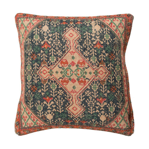 Shadi 18 X 18 inch Khaki and Dark Blue Throw Pillow