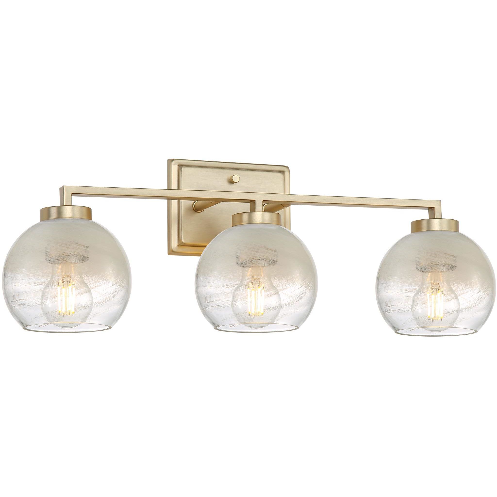 Yep Elliott Vanity Wall Light in Pewter, Clear Glass