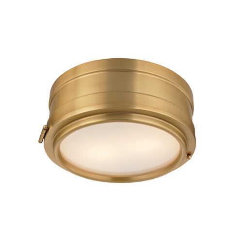 Rye 2 Light 11 inch Aged Brass Flush Mount Ceiling Light