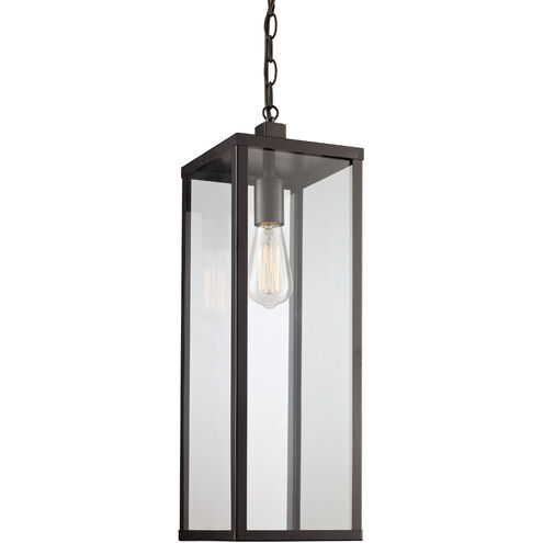 Oxford 1 Light 7 inch Black Outdoor Hanging Lantern