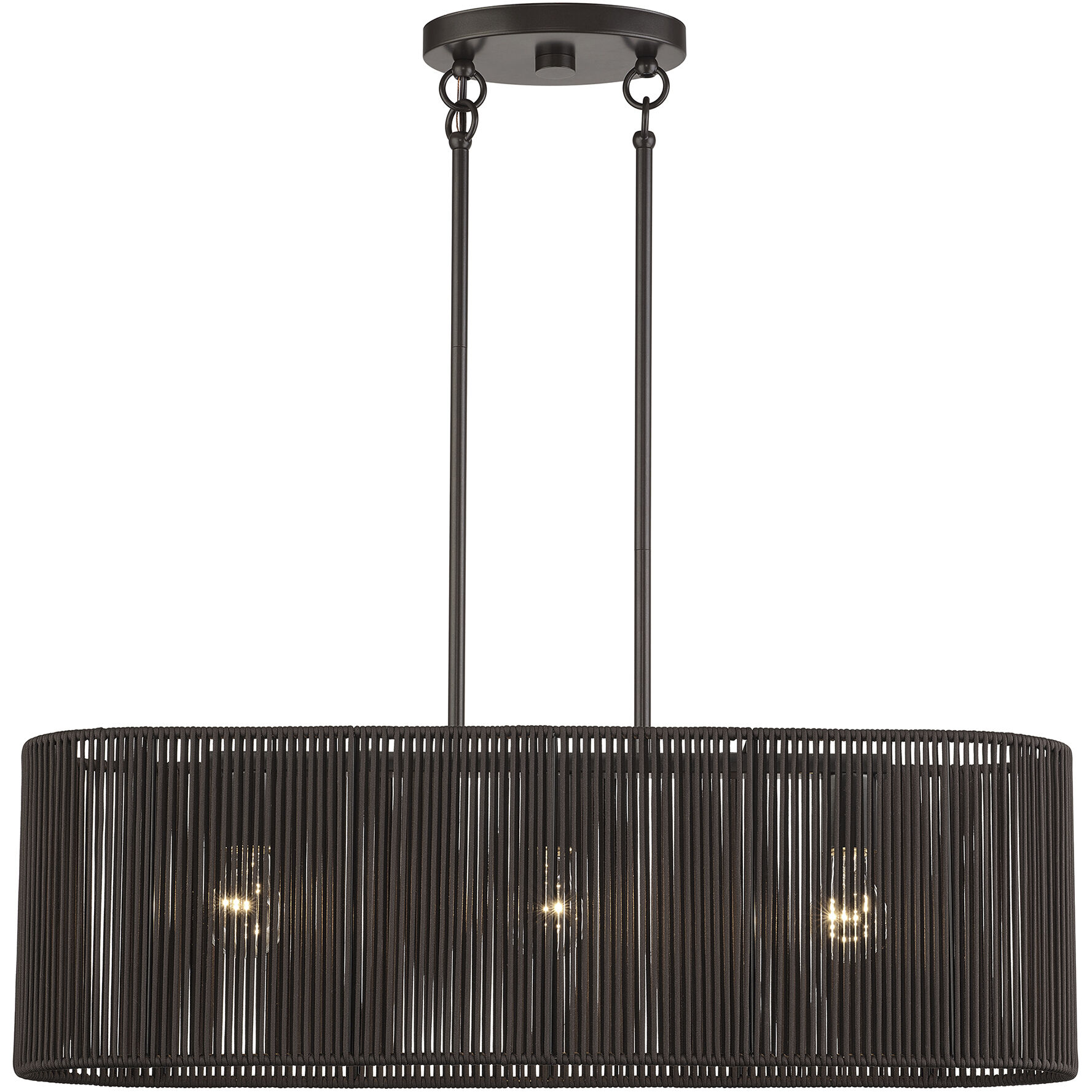 Acordia 3 Light 30 inch English Bronze Linear Chandelier Ceiling Light, Medium