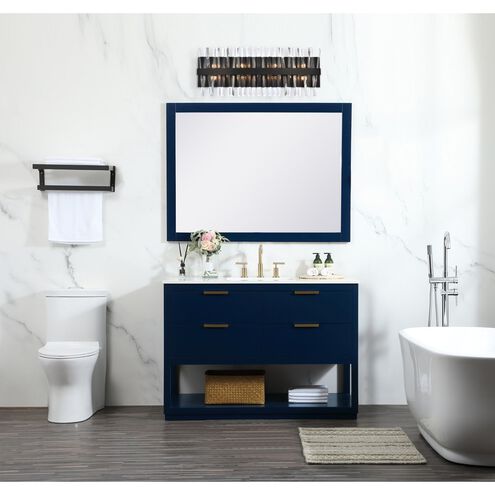 Serephina 8 Light 30 inch Black Bath Sconce Wall Light