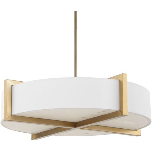 Cresson 4 Light 30 inch Matte Brushed Brass Pendant Ceiling Light