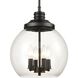 Chandra Pendant Ceiling Light in Matte Black