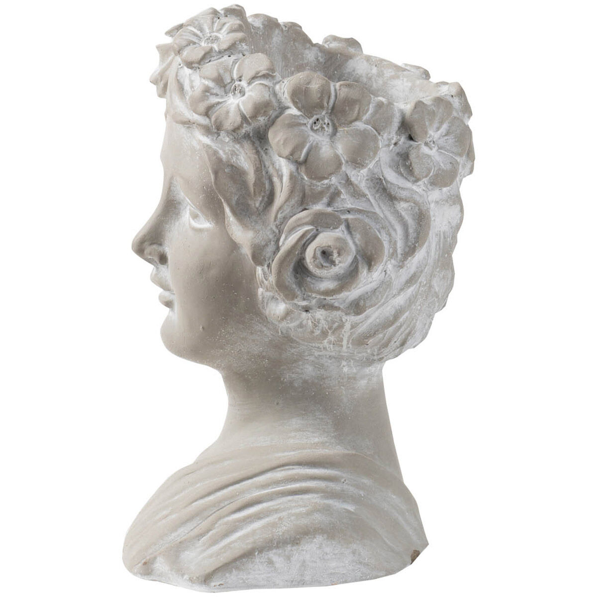 Garden Whitewash Stone Planter