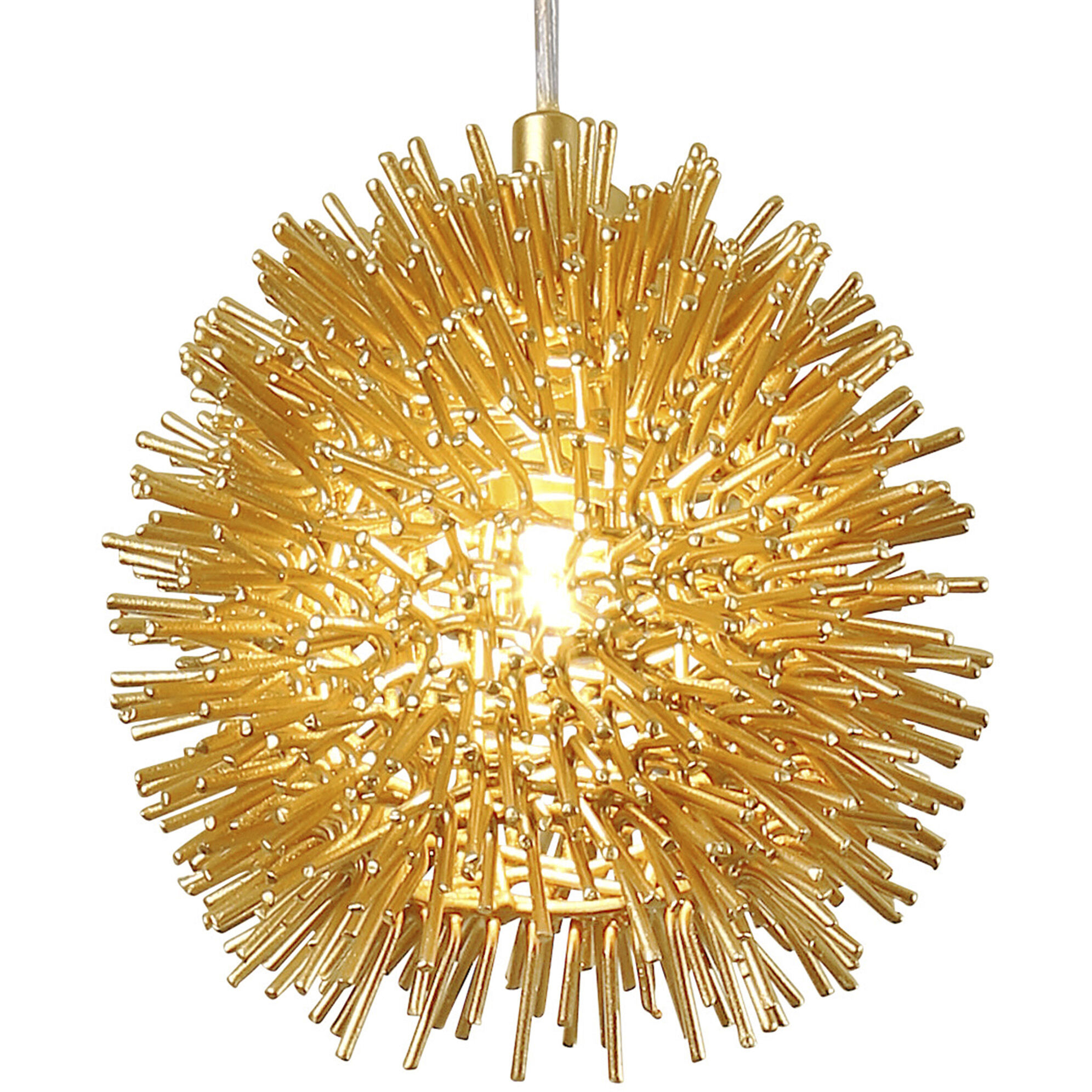 Urchin 1 Light 6.3 inch Gold Mini Pendant Ceiling Light