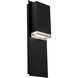 Draped 1 Light 18 inch Black Outdoor Wall Light in 3000K