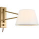 Richard June Hale 1 Light 8 inch Estate Brass Wall Sconce Wall Light in Standard