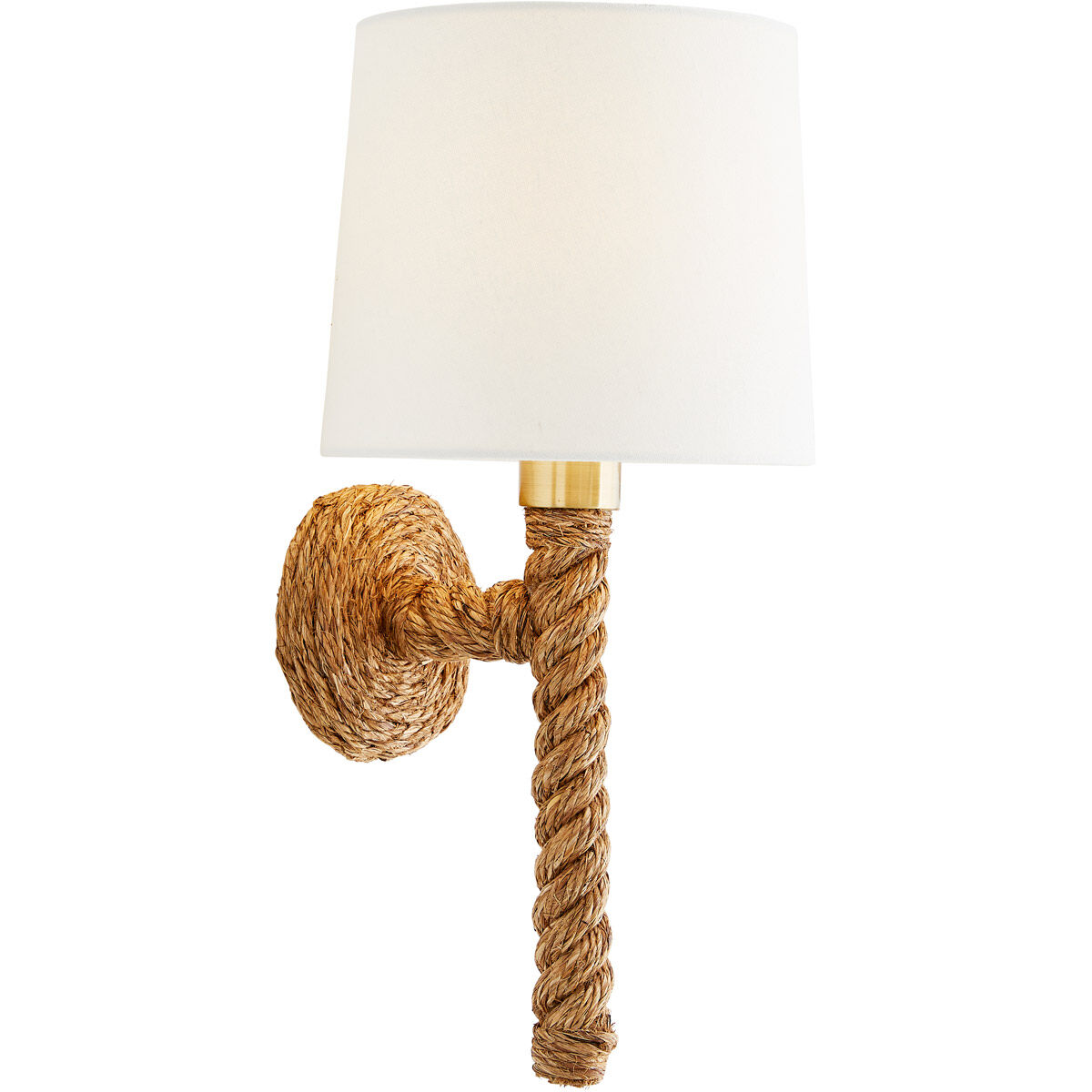 Douglas 1 Light 9 inch Natural and Brass Sconce Wall Light