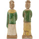 Tang Dynasty Palace Servants 15 X 4.25 inch Sculptures, Set of 2