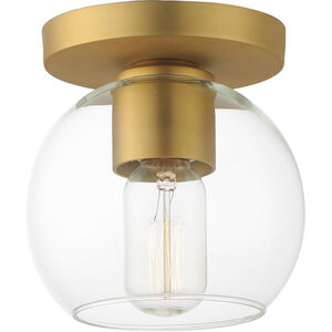 Knox 1 Light 6 inch Natural Aged Brass Flush Mount Ceiling Light