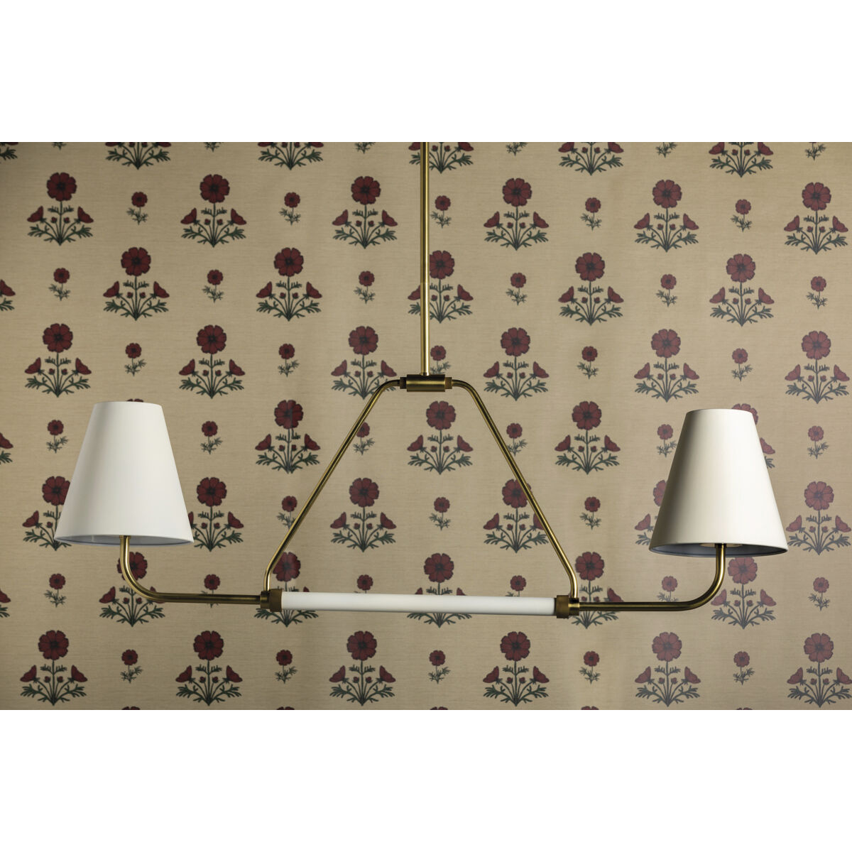 Georgann 2 Light 48 inch Aged Brass/Soft White Linear Ceiling Light