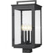 Hartwell 4 Light 21.25 inch Sand Black Outdoor Post Mount Fixture
