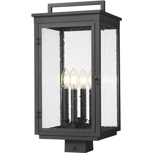 Hartwell 4 Light 21.25 inch Sand Black Outdoor Post Mount Fixture