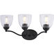 Bellwood 3 Light 21.75 inch Matte Black Bathroom Light Wall Light