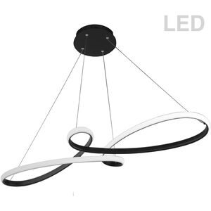 Nola LED 43.5 inch Matte Black Horizontal Pendant Ceiling Light