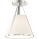 Fulton 1 Light 9.25 inch Polished Nickel Semi Flush Ceiling Light
