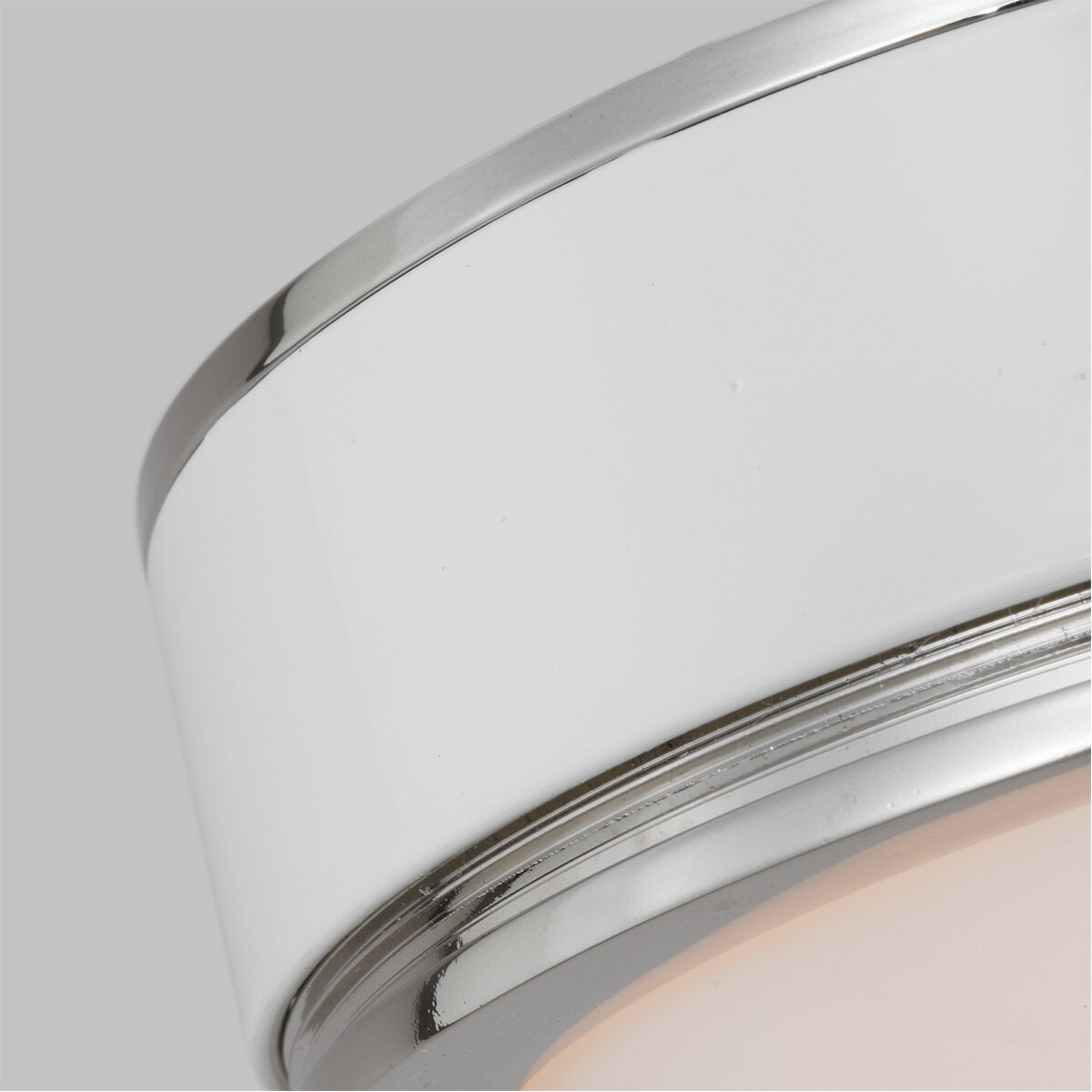 kate spade new york Monroe LED 5 inch Polished Nickel Flush Mount Ceiling Light in Polished Nickel / Gloss White