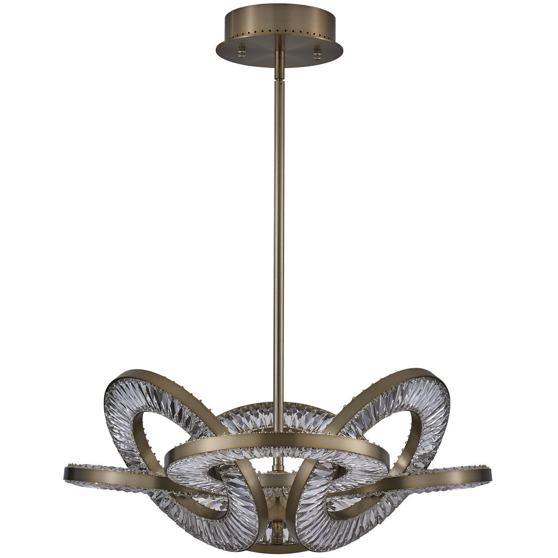 Rotondo 29.5 inch Winter Brass Pendant Ceiling Light