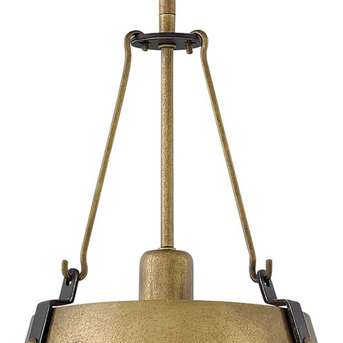 Cartwright 1 Light 11.5 inch Rustic Brass with Oil Rubbed Bronze Indoor Pendant Ceiling Light