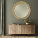 Athena 40.25 X 40.25 inch French Gold with Natural Seagrass Wall Mirror