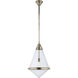 Thomas O'Brien Gale 1 Light 15.5 inch Antique Nickel Pendant Ceiling Light in Seeded Glass, Large