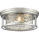 Clarion 3 Light 16 inch Brushed Nickel Flush Mount Ceiling Light