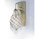 Twirl 1 Light 7 inch Golden Silver Wall Sconce Wall Light in Beveled Crystal