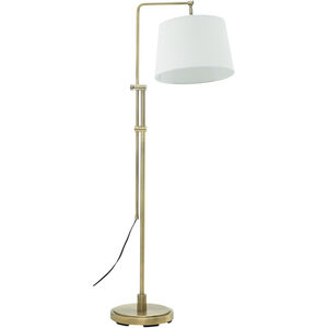 Crown Point 38 inch 100 watt Antique Brass Floor Lamp Portable Light