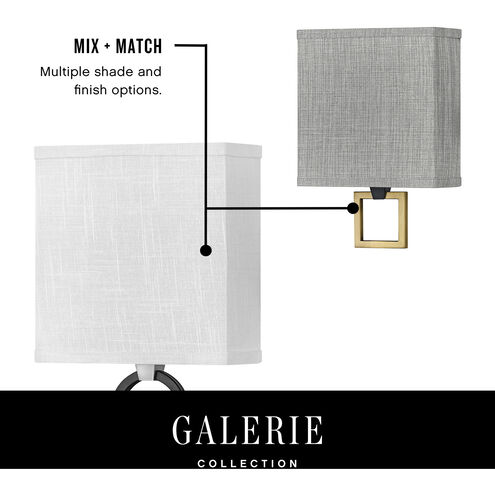 Galerie Link LED 8 inch Black with Heritage Brass ADA Indoor Wall Sconce Wall Light