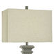 Cameron 33.5 inch 100 watt Grey and Brushed Gold Table Lamp Portable Light