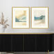 Ascent Green and Beige and Blue and Gray Framed Art