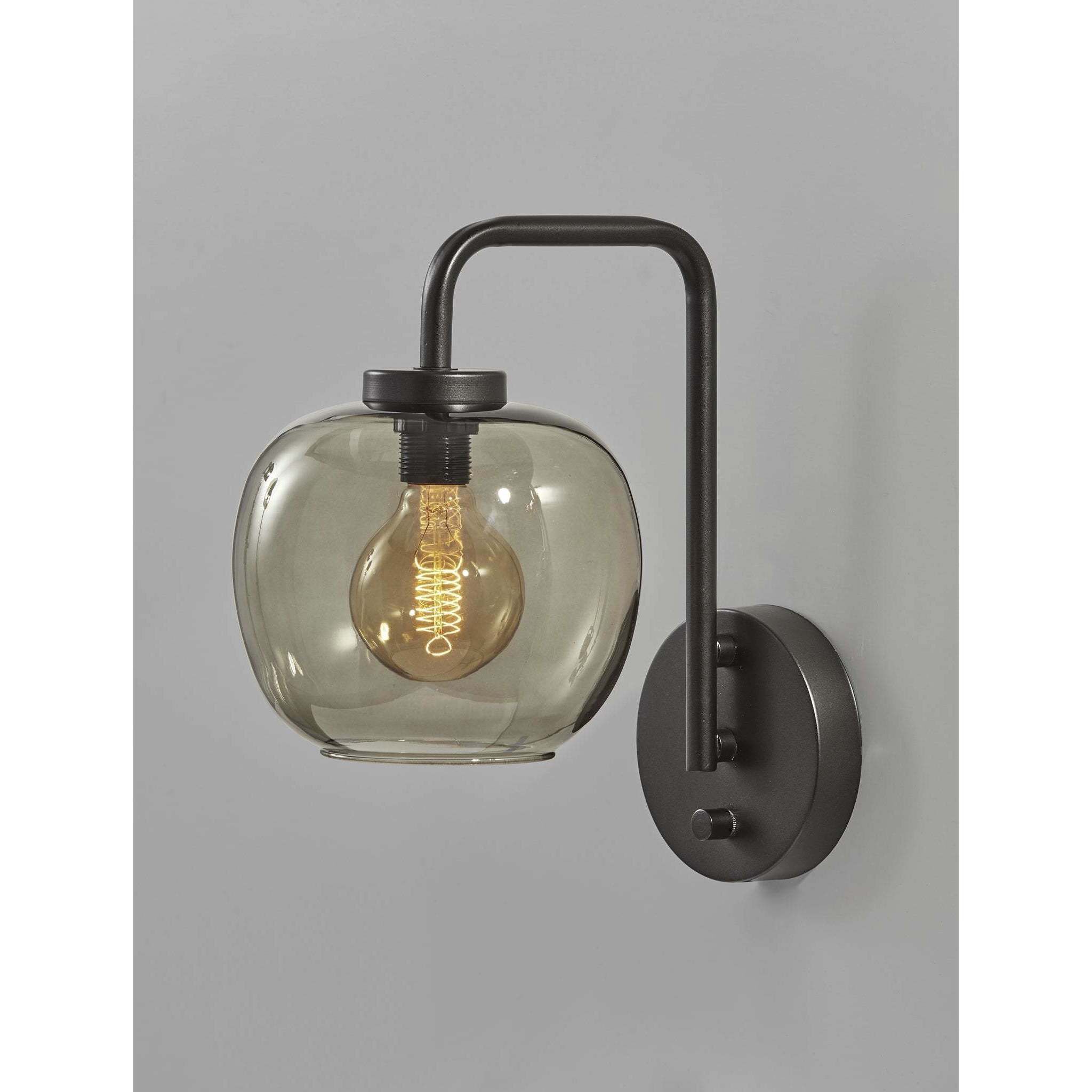 Ashton 1 Light 8 inch Matte Black Wall Lamp Wall Light