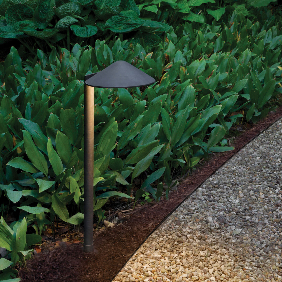 Hardy Island Side Mount 12v 1.50 watt Matte Bronze Landscape Path Light, Round